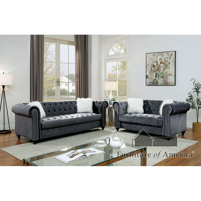 Giacomo Love Seat - Gray