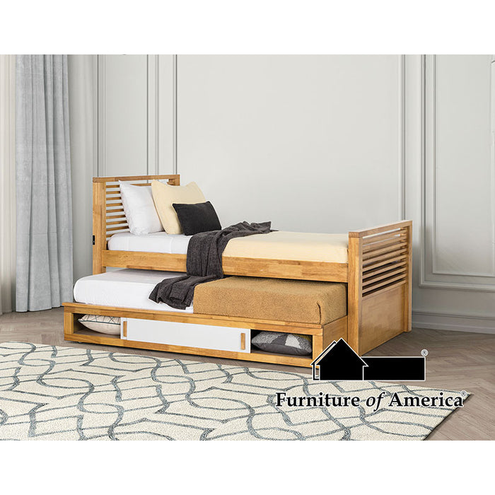 Dayville Captain Bed - Light Oak - Twin
