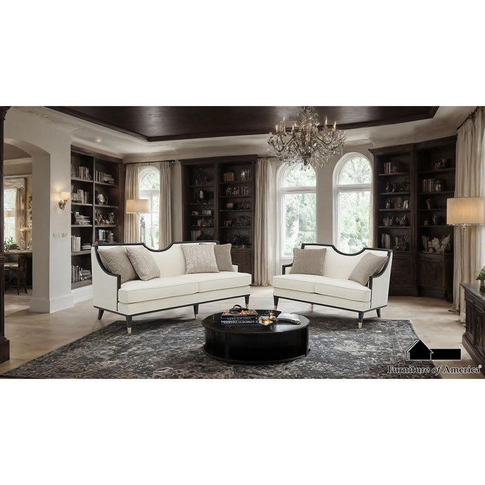 La Salle Sofa+loveseat - White