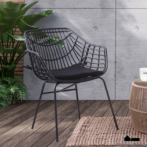 Black # Outdoor Chair 4PC/CARTON