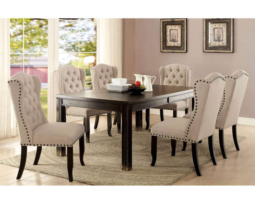 Sania 72" Dining Table - Antique Black