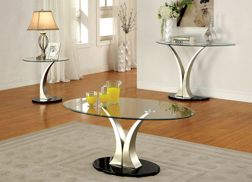 Valo Sofa Table - Satin Plated/Black