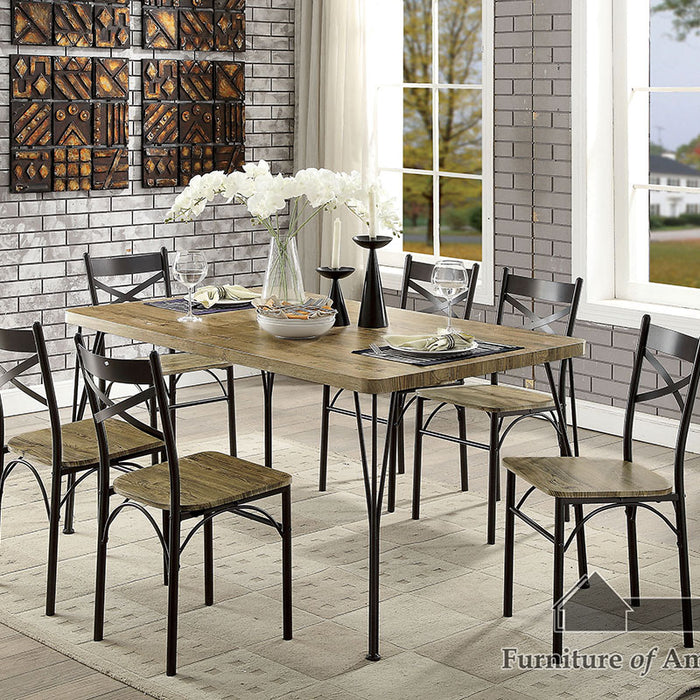 Banbury 7 PC. 60" Dining Table Set - Gray/Dark Bronze