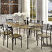 Banbury 7 PC. 60" Dining Table Set - Gray/Dark Bronze