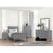 Louis Philippe Bed - Twin / Gray