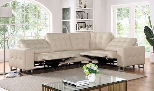 Abberton Power Sectional - Beige