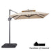 Fida **oversize** 8FT Square Umbrella W/ Double Top - Beige