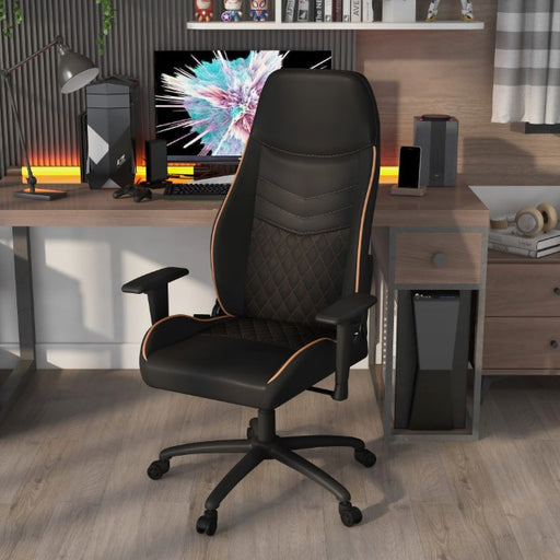Black Color With Bronze Edge Gaming Chair