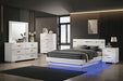Erlach Bed - Cal King / White/Chrome