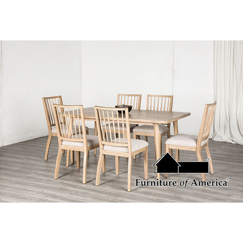 Juego de comedor Lakeside de 7 piezas - natural