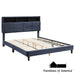 Bed Gray Platform Bed With Storage Headboard - Queen
