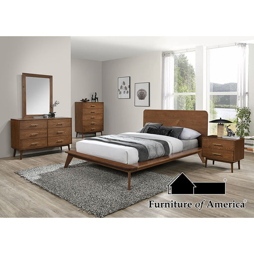 Stathelle 5 PC. Bedroom Set W/ 2NS - Walnut