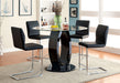 Lodia II Table + 4 Side Chairs - Black