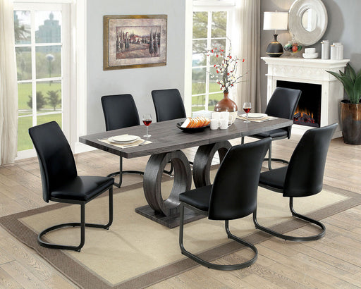 Saskia Dining Table W/ 1*15 Butterfly Leaf - Gray