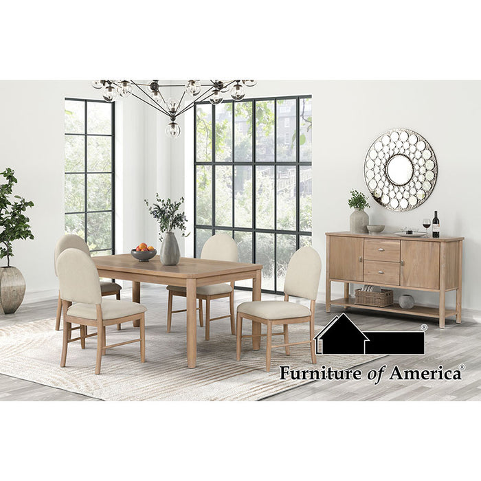 Rheinfall 5 PC. Dining Table Set - Natural/Beige