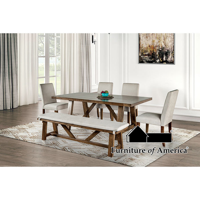 Losone 7 PC. Dining Table Set - Brown