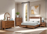 Hepburne Bed W/ Storage Footboard - Walnut
