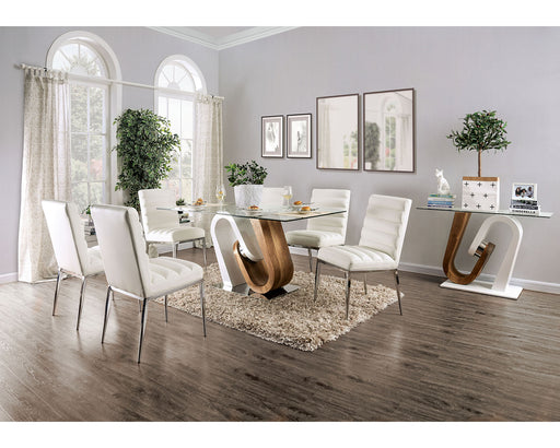 Cilegon 5 PC. Dining Table Set - White/Natural