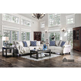 Giovanni Sofa + Loveseat - Beige/Blue