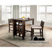 Lescles 3 Pc Counter Ht Set - Dark Cherry