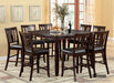 Edgewood II Counter HT. Table + 6 Chairs - Espresso
