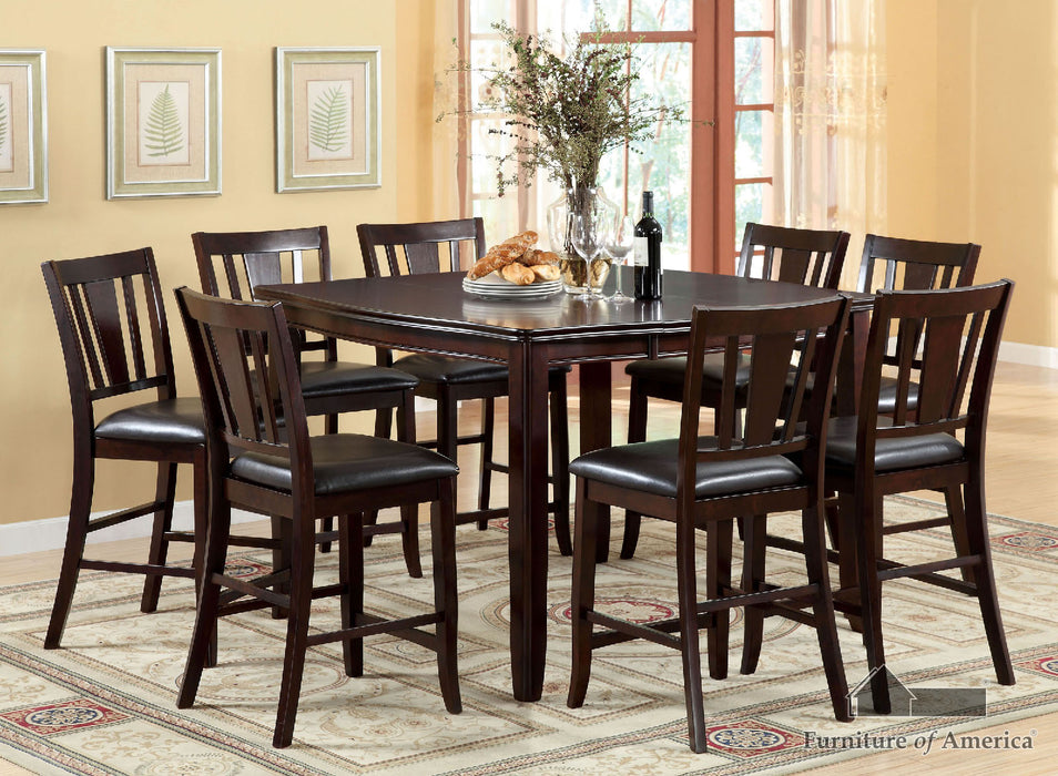 Edgewood II Counter HT. Table + 6 Chairs - Espresso