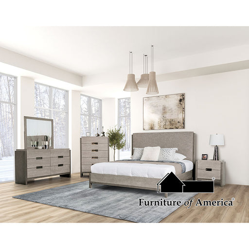 Grimsby 5 PC. Bedroom Set W/ 2NS - Stone Gray