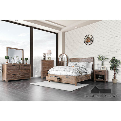 Wynton Bed - Weathered Light Oak - King