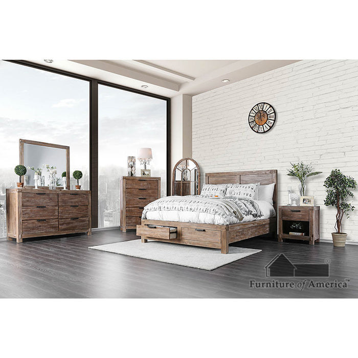 Wynton Bed - Weathered Light Oak - King
