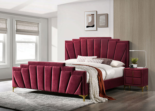 Florizel Bed - Cal King / Red