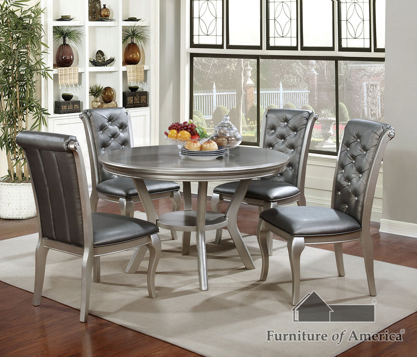 Amina Table + 4 Chairs - Champagne