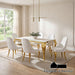 Neuveville 7 Pc Dining Table Set - Gold/White / 7 PC. Dining Table Set