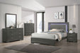 Alison Bed - Metallic Gray - Cal King