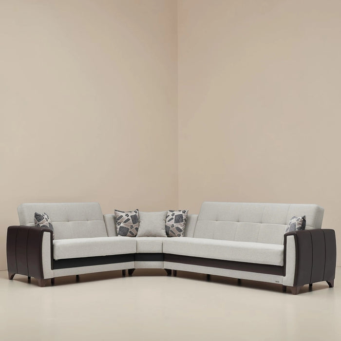 DUBLIN Sleeper Sectional (Cream)