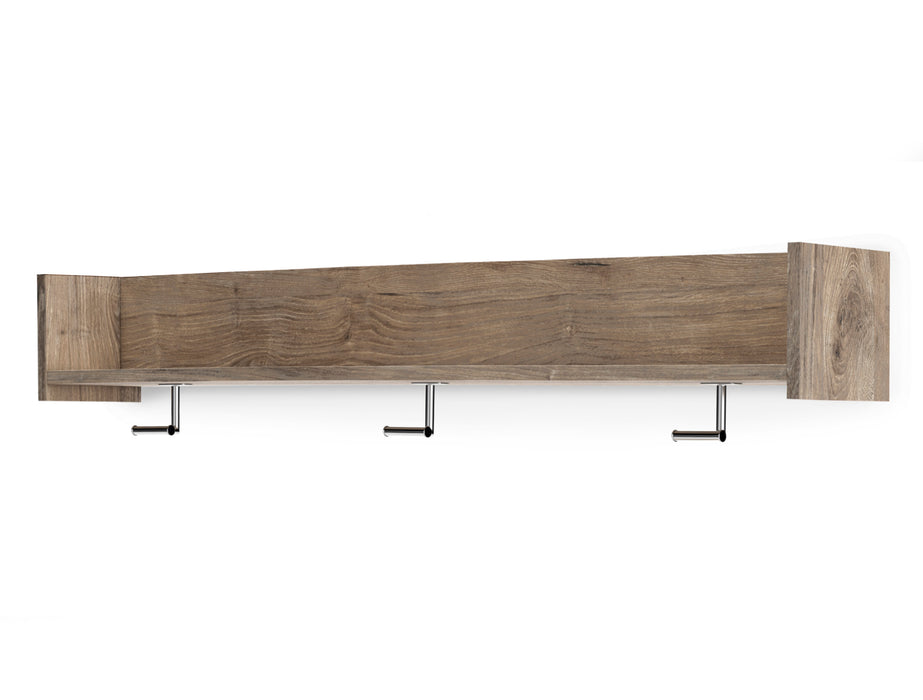 Oliah Wall Mounted Coat Rack with Shelf