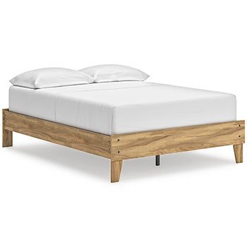 Bermacy Full Platform Panel Bed - Brown/Beige