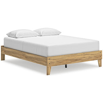 Bermacy Full Platform Panel Bed - Brown/Beige