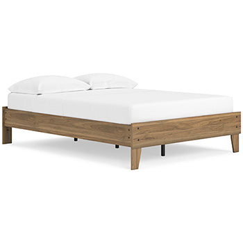 Deanlow Full Bookcase Storage Bed - Brown/Beige