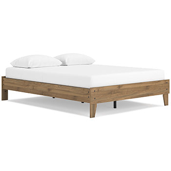 Deanlow Full Bookcase Storage Bed - Brown/Beige
