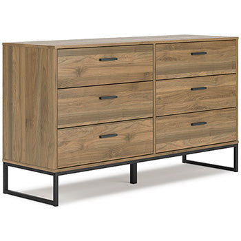 Deanlow Full Bookcase Storage Bed - Brown/Beige