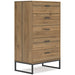 Deanlow Full Bookcase Storage Bed - Brown/Beige
