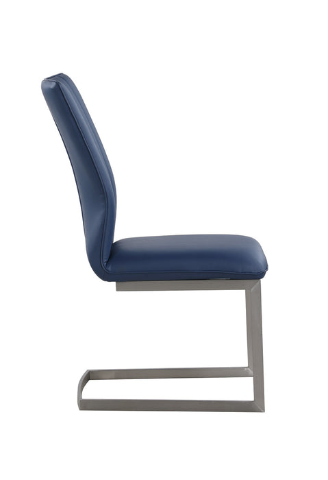 Contemporary Channel Back Cantilever Side Chair - 2 per box EILEEN-SC-BLU