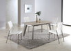 Contemporary Dining Set w/ Extendable Ceramic Top Table & Motion-Back Chairs ELEANOR-MOLLY-5PC-WHT