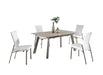 Contemporary Dining Set w/ Extendable Ceramic Top Table & Motion-Back Chairs ELEANOR-MOLLY-5PC-WHT