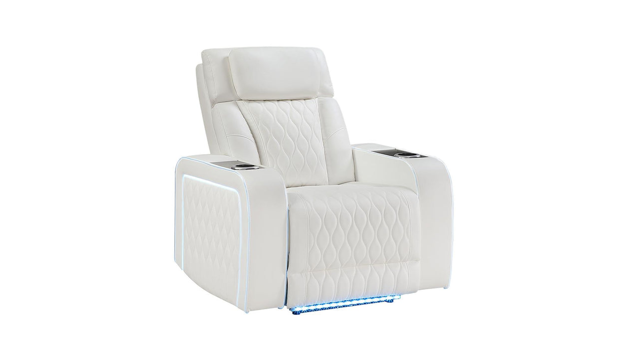 Electra Recliner – Electra Recliner White by Galaxy Home Furnishings