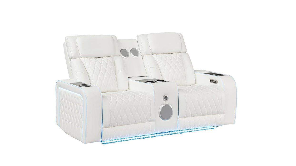 Electra Loveseat – Electra Loveseat White by Galaxy Home Furnishings