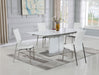 Dining Set w/ Extendable Wooden Dining Table & Motion-Back Chairs ELIZABETH-MOLLY-5PC-WHT