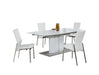 Dining Set w/ Extendable Wooden Dining Table & Motion-Back Chairs ELIZABETH-MOLLY-5PC-WHT