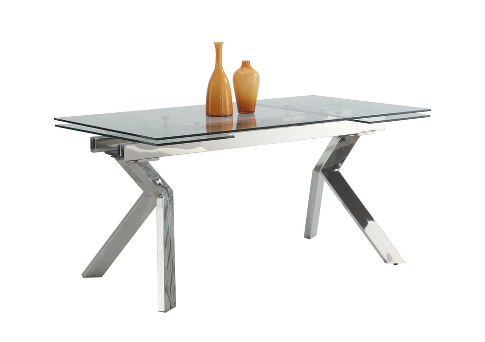Contemporary Extendable Dining Table w/ Steel Legs ELLA-DT