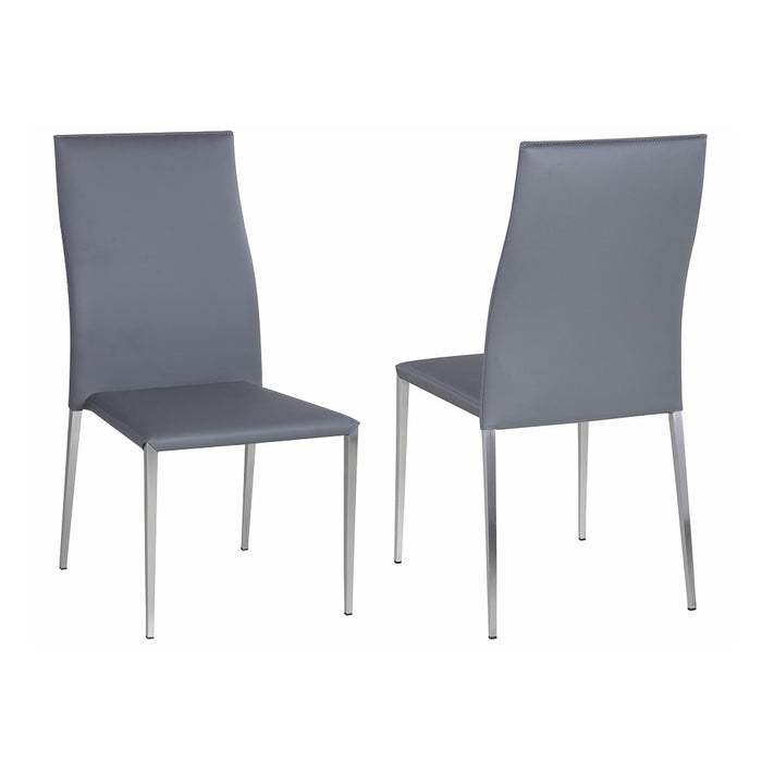 Contemporary Contour Back Stackable Side Chair - 4 per box ELSA-SC-GRY